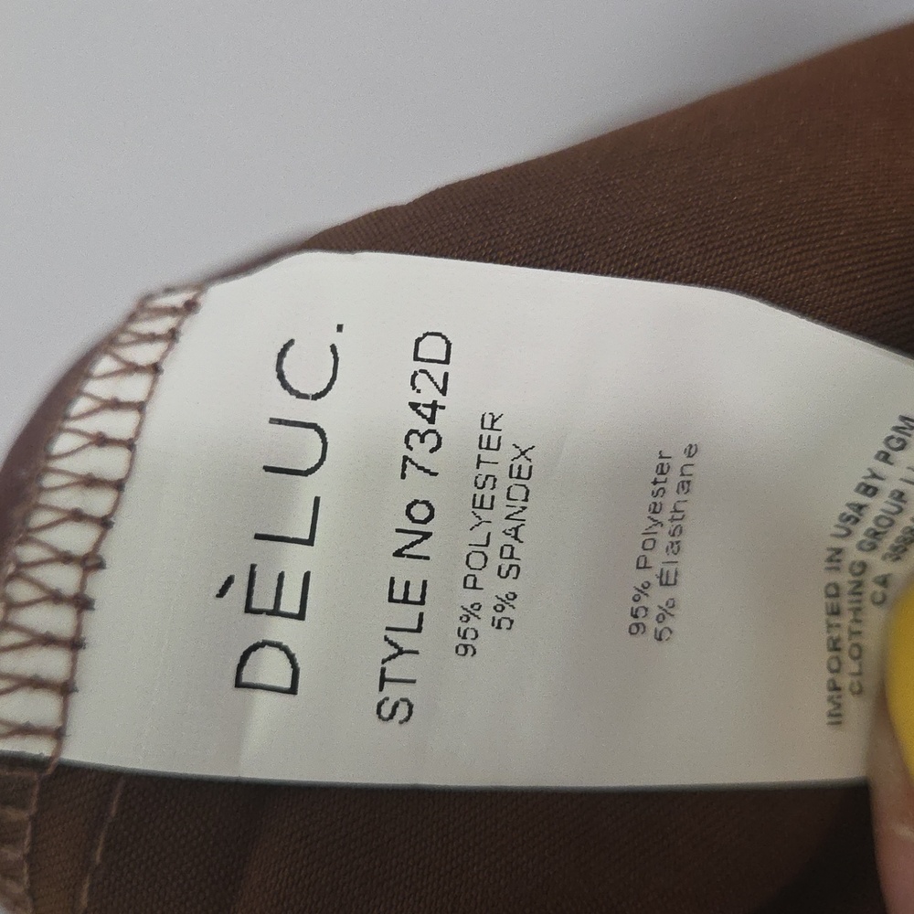 Deluc Elegant Brown Women's Satin Feel Shorts. Size Large. EUC. - Picture 7 of 7